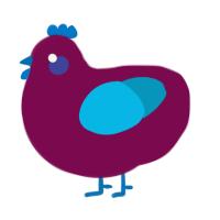 A wine and cerulean chicken