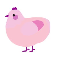 (unnamed), a rose and pink chicken with a lace pattern