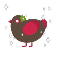 A bark and crimson chicken
