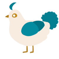 A cream and sea chicken