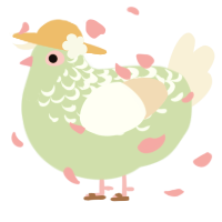 A gluppy and cream chicken with a half-lace pattern