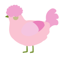 A rose and pink chicken