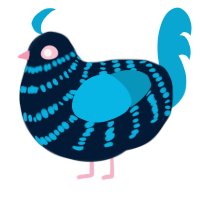 (unnamed), a tumblr and cerulean chicken with a bar pattern