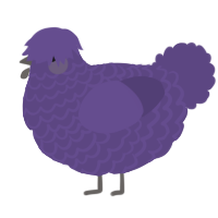A overcast chicken with a lace pattern