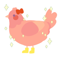 A viridian chicken with a head pattern