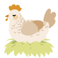 A cream and beige chicken with a half-lace pattern
