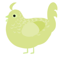 A lemon chicken with a half-lace pattern