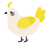 A cream and yellow chicken