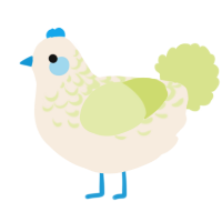 A cream and lemon chicken with a half-lace pattern
