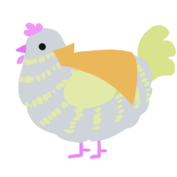 A mist and lemon chicken with a bar pattern