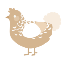 A beige and cream chicken with a half-lace pattern