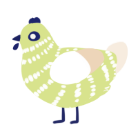 A lemon and cream chicken with a bar pattern