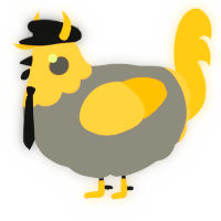 A ash and honey chicken with a head pattern
