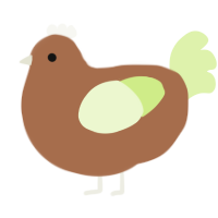 kiwi, a brown and apple chicken