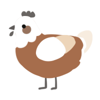 A brown and cream chicken with a head pattern