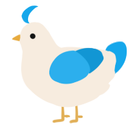 A cream and sky chicken