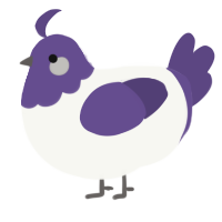 A white and overcast chicken with a head pattern