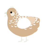 A beige and cream chicken with a half-lace pattern