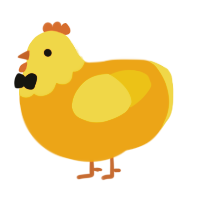 A ochre and honey chicken with a head pattern