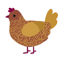 A russet and gold chicken with a double-lace pattern