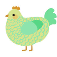 A lemon and spring chicken with a lace pattern