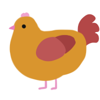 A orange and red chicken