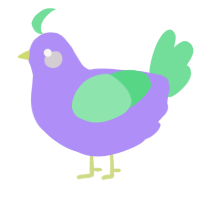 A lilac and spring chicken