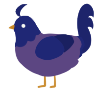 (unnamed), a overcast and navy chicken with a head pattern