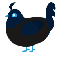 A sable and tumblr chicken with a head pattern
