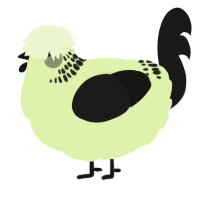 A apple and sable chicken with a neck-band pattern