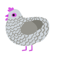 (unnamed), a mist and ash chicken with a lace pattern