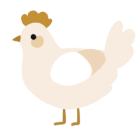 A cream chicken