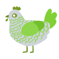 (unnamed), a mist and grass chicken with a lace pattern