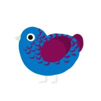 (unnamed), a sapphire and wine chicken with a half-lace pattern