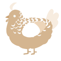 A beige and cream chicken with a half-lace pattern