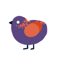 (unnamed), a overcast and vermilion chicken with a neck-speckle pattern