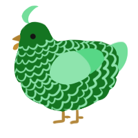 A leaf and spring chicken with a lace pattern
