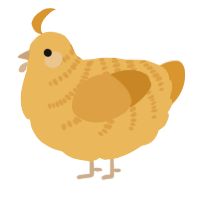 A honey and orange chicken with a half-bar pattern