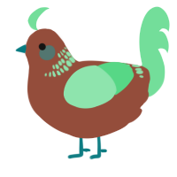 A russet and spring chicken with a neck-band pattern