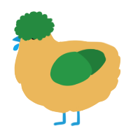 A honey and viridian chicken