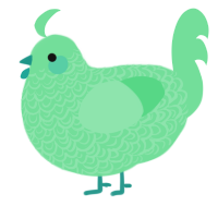 A spring chicken with a double-lace pattern