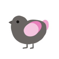 greypink, a grey and pink chicken