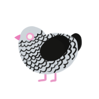 (unnamed), a mist and black chicken with a lace pattern