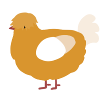 A orange and cream chicken