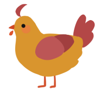 A orange and red chicken