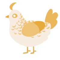 A cream and honey chicken with a half-lace pattern