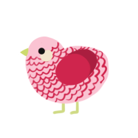 regina, a rose and crimson chicken with a lace pattern