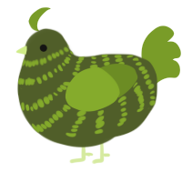 (unnamed), a olive and chartreuse chicken with a bar pattern