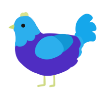 (unnamed), a indigo and sky chicken with a head pattern