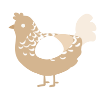 A beige and cream chicken with a half-lace pattern